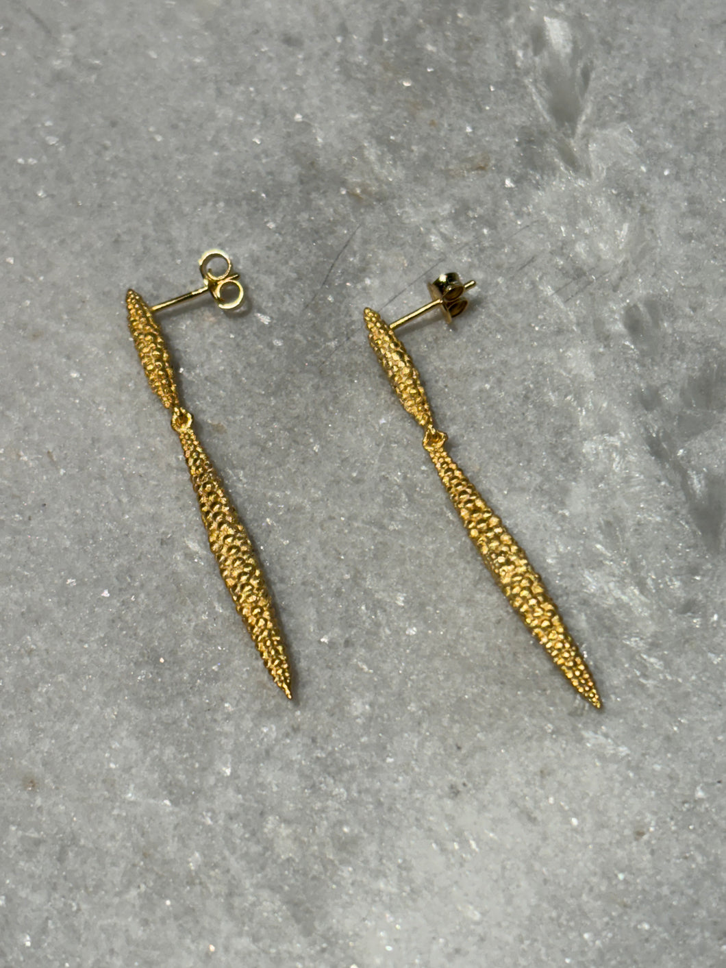 Pendientes plata de ley 925 bañados en oro