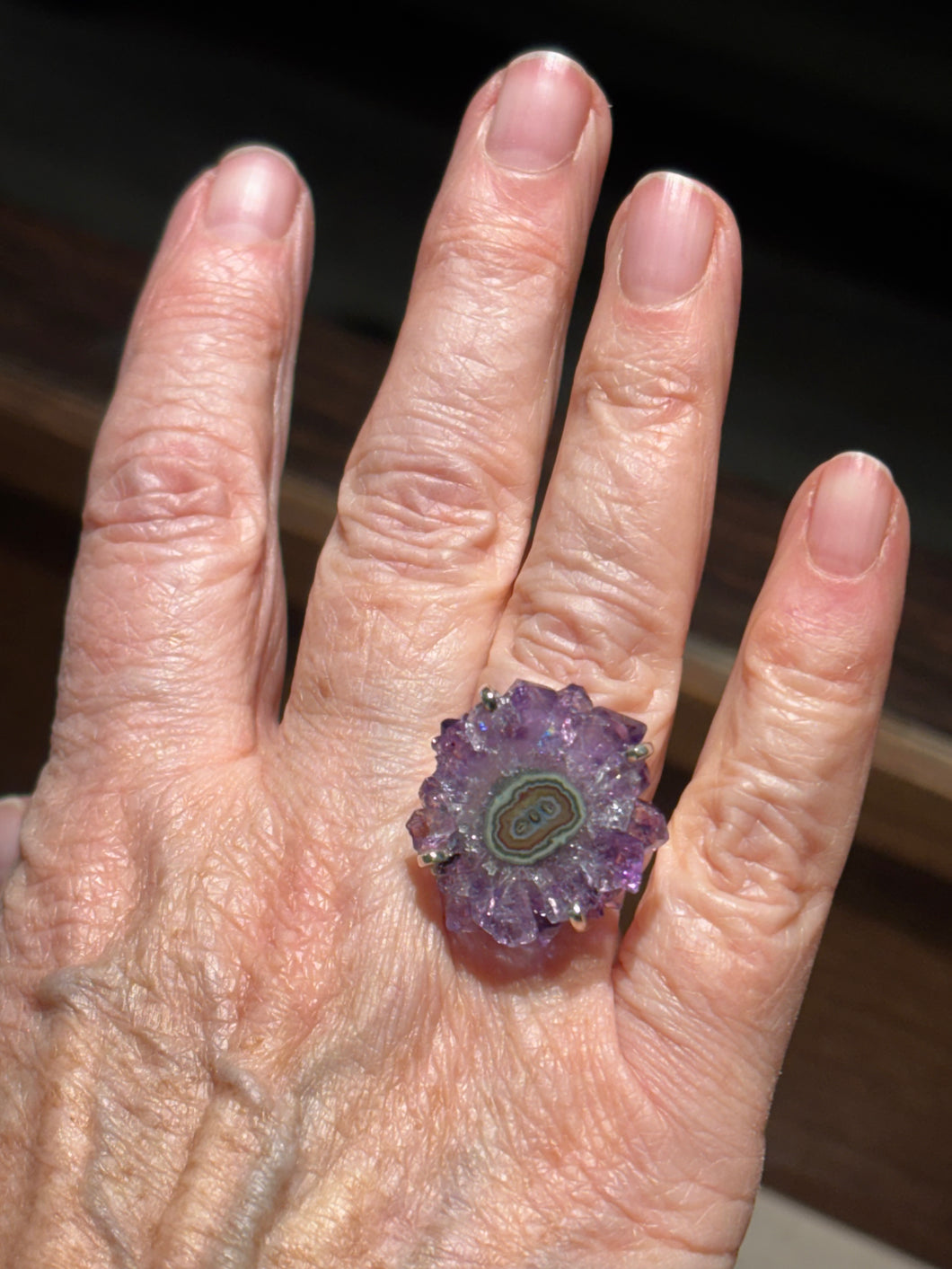 Anillo de plata amatista