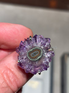 Anillo de plata amatista