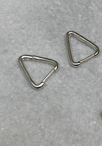 Boucles triangulaires en argent 925