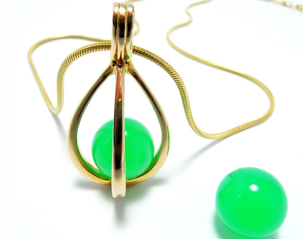 Pendentif interchangeable grand (2,5 x 1,2 cm.) - or 14ct (chaîne non incluse)