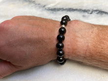 Afbeelding in Gallery-weergave laden, Bracelet en shungite - perles rondes de 10 mm.
