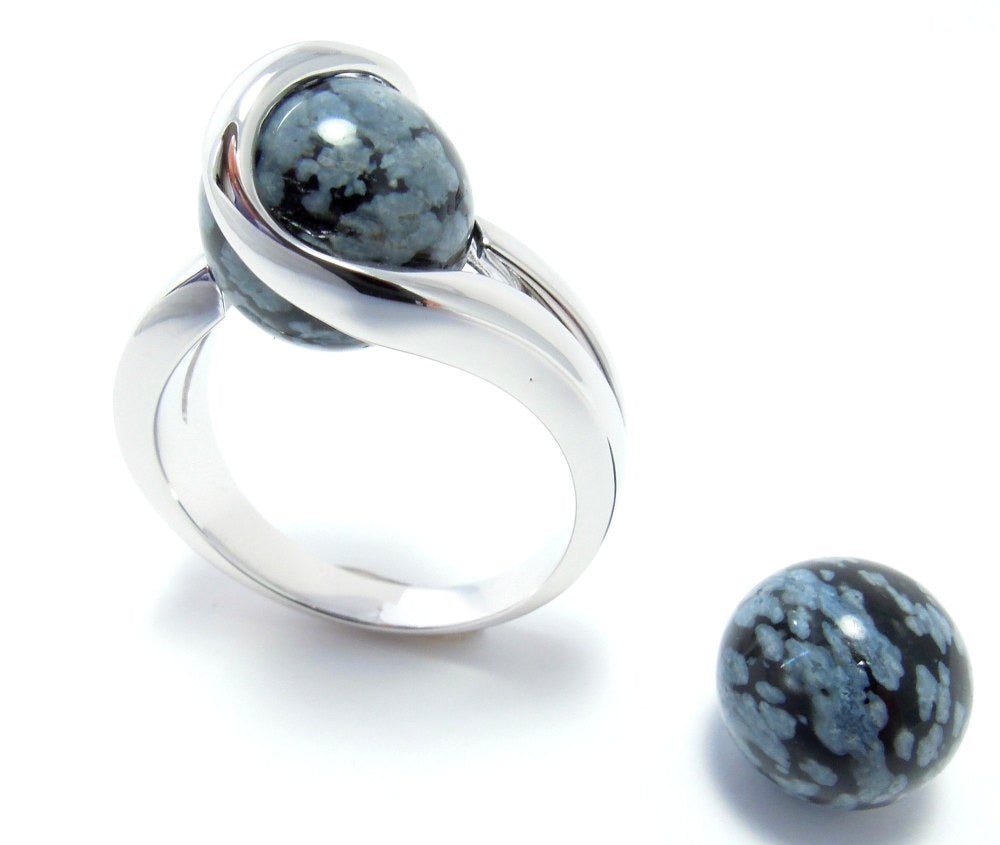 Snowflake obsidian/Obsidienne flocon de neige