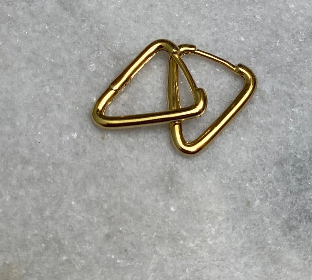Triangle loops goldplated silver 925