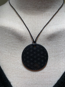 Shungite ‘Flower of life’ pendant