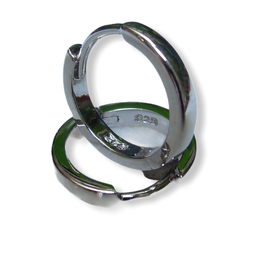 Silver loops 12mm. earrings